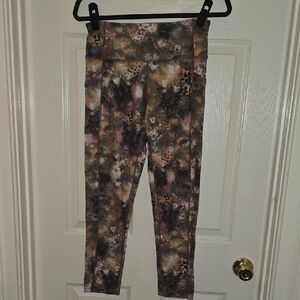 Calvin Klein Floral‎ Leggings - Pink and Green